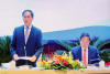 Thủ tướng Chính phủ Phạm Minh Chính và Bộ trưởng Bộ Ngoại giao Bùi Thanh Sơn dự Hội nghị tại điểm cầu Trung ương ở Hà Nội
